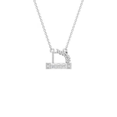 Aya Fine Jewelry Women's White / Yellow / Rose Gold Eighteen Kt Diamond Insignia Necklace In Silver