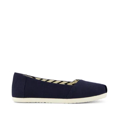 Toms Women's Womens Alpargata Ballet Flat Navy Heritage Canvas In Multi