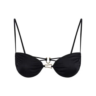 Bianca Resortwear Women's Calla Bikini Top In Black In Black