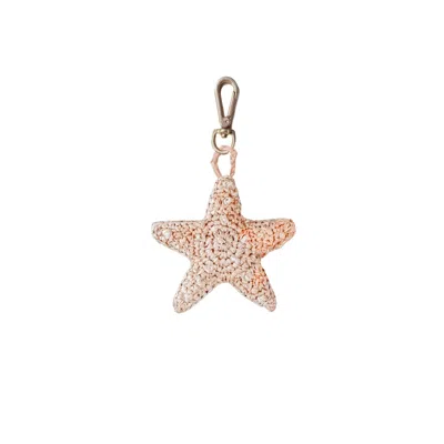 Likha Women's Neutrals Starfish Bag Charm - Mini Handcrafted Beach-inspired Accessory In Gold