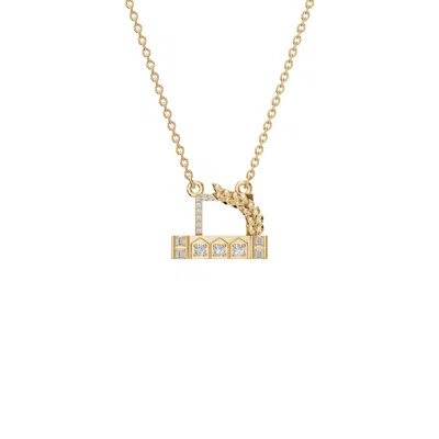 Aya Fine Jewelry Women's White / Yellow / Rose Gold Fourteen Kt Wheat Leaf Necklace In Gold