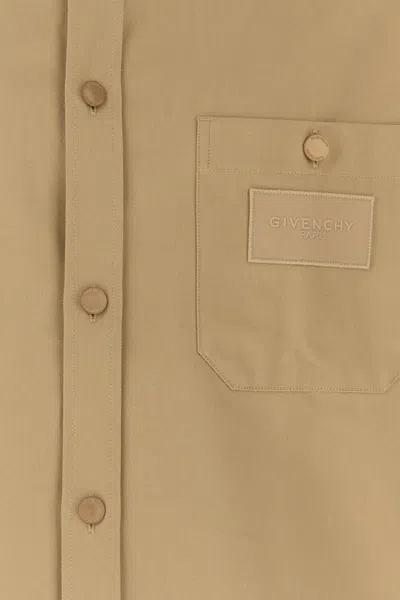 Givenchy Men Beige Cotton Shirt In Neutral