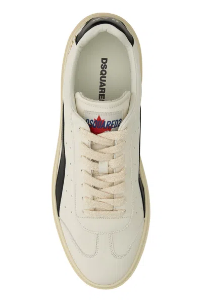 Dsquared2 Multicolor Calf Leather Bos Taurus Low Top Sneakers In Neutral