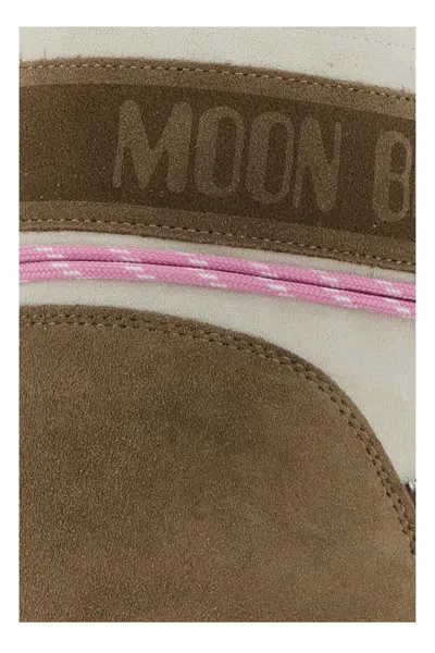 Moon Boot Two-tone Suede S X Guest In Residence Icon Low Ankle Boots In Animal Print