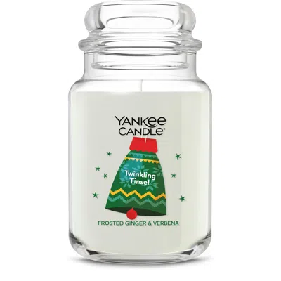 Yankee Candle Twinkling Tinsel Original Large Jar Candle, 22 oz In White