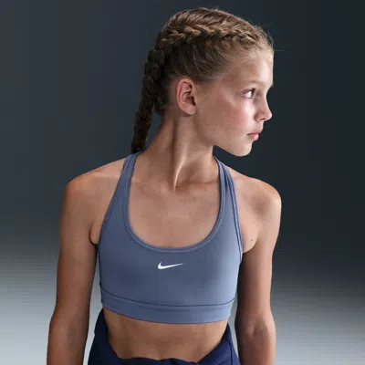 Nike Women's Swoosh Girls' Sports Bra In Blue
