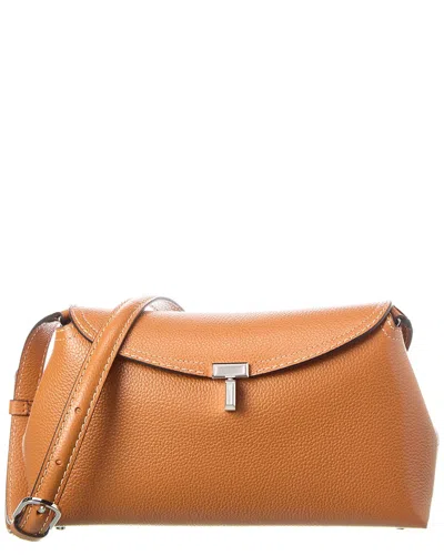 Totême Toteme T-lock Leather Shoulder Bag In Orange