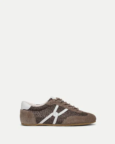 Veronica Beard Riviera Suede Sneaker In Brown