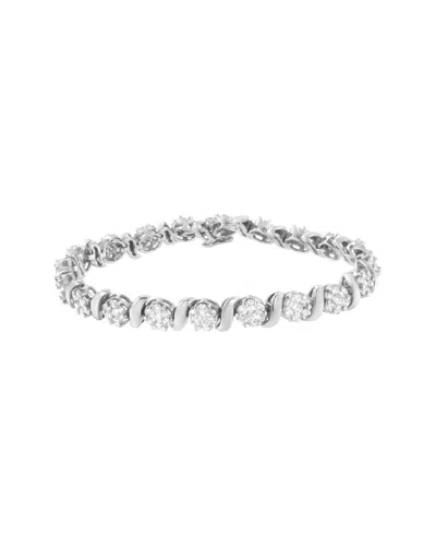 Haus Of Brilliance 14k 5.23 Ct. Tw. Diamond Link Bracelet In Metallic