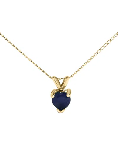 Haus Of Brilliance Colorful Gemstones 14k 0.45 Ct. Tw. Sapphire Pendant  Necklace In Gold
