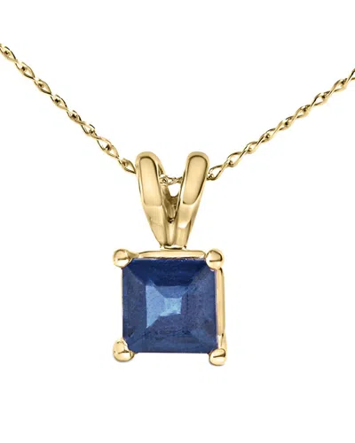 Haus Of Brilliance Colorful Gemstones 14k 0.65 Ct. Tw. Sapphire Pendant  Necklace In Gold