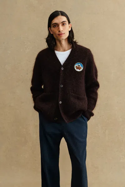 A Days March Owe Mammoth Mohair Cardigan In Brown