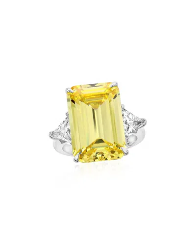 Suzy Levian Cz Jewelry Suzy Levian Gala Collection Silver Cz Cocktail Ring In Silver