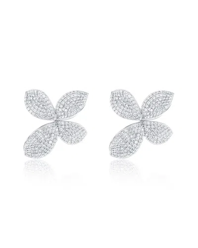 Suzy Levian Cz Jewelry Suzy Levian Silver Cz Stud Earrings In Metallic