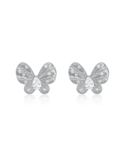 Suzy Levian Cz Jewelry Suzy Levian Silver Cz Stud Earrings In Silver
