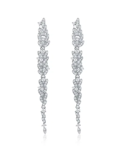 Suzy Levian Cz Jewelry Suzy Levian Silver Cz Dangle Earrings In Silver