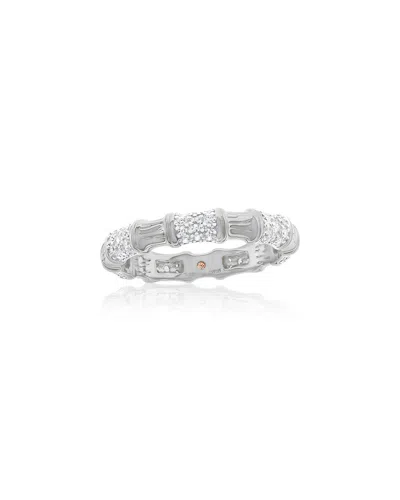 Suzy Levian Cz Jewelry Suzy Levian Silver Cz Eternity Ring In Brown