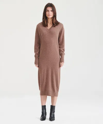 Naadam Signature Cashmere V-neck Dress In Multi