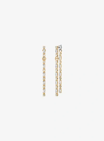 Michael Kors Pavé Baguette Drop Earrings In Gold