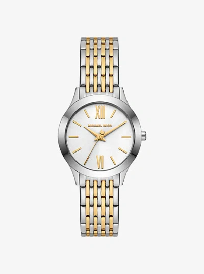 Michael Kors Mini Aspyn Two-tone Watch In Gold