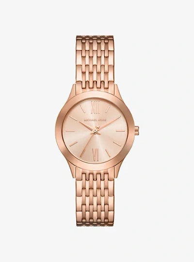Michael Kors Mini Aspyn Rose Gold-tone Watch In Gold