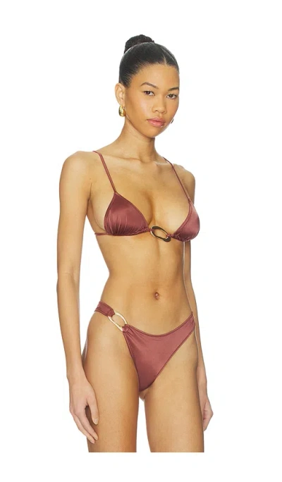 Tropic Of C Ona Equator Triangle Bikini Top In Brown