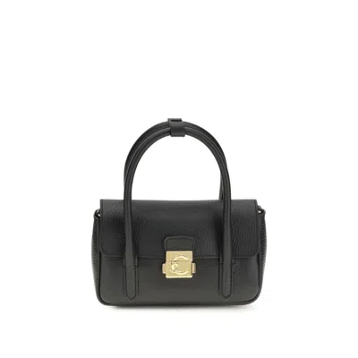 Coccinelle Black Calf Leather Bos Taurus Handbag In Black