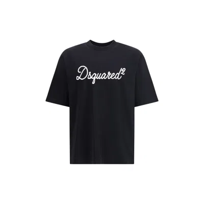 Dsquared2 Jersey T-shirt With Logo In Black