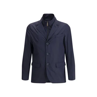 Herno Men Byron Waterproof Blazer In Blue