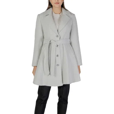 Guess Gray Polyester And Wool Coat In Gray