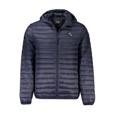 Cavalli Class Blue Polyamide Shell Jacket In Blue