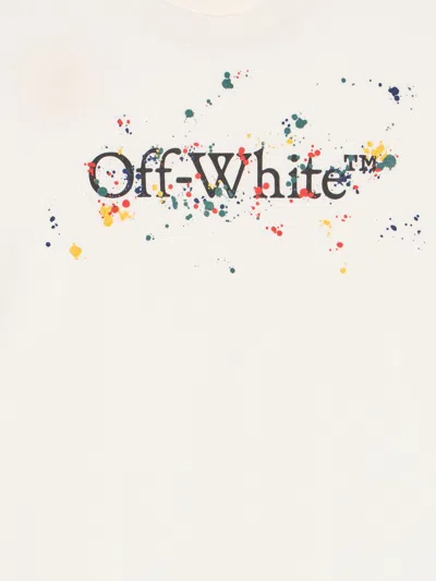 Off-white Kids Big Bookish Splat T-shirt In White