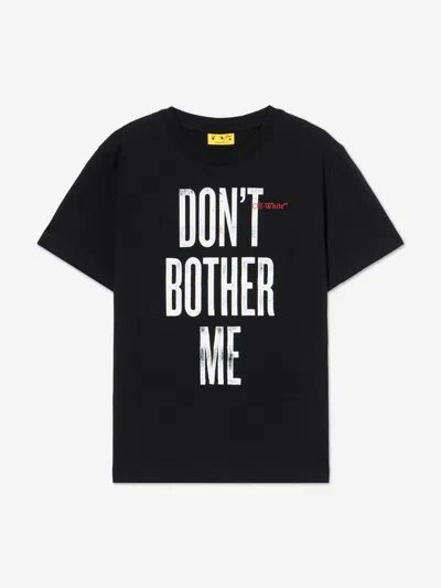 Off-white Kids Quote T-shirt In Black