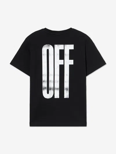 Off-white Kids Quote T-shirt In Black