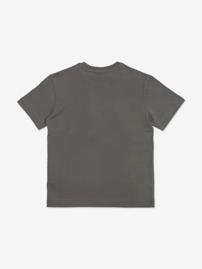 Off-white Boys Garment Dyed Cargo T-shirt In Gray