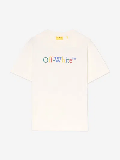 Off-white Kids Bts Arrow Ruler T-shirt In White