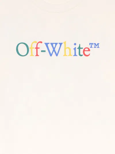 Off-white Kids Bts Arrow Ruler T-shirt In White