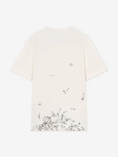 Off-white Kids Safety Pins T-shirt In White