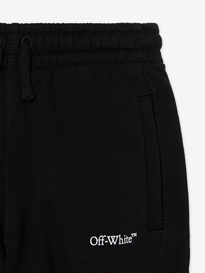 Off-white Kids Bookish Diagonal Joggers In Black