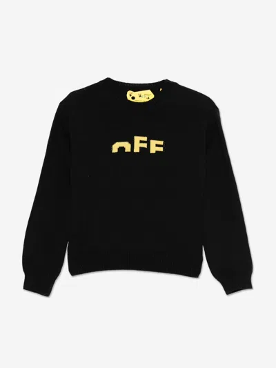 Off-white Kids Type Logo Jumper In Black