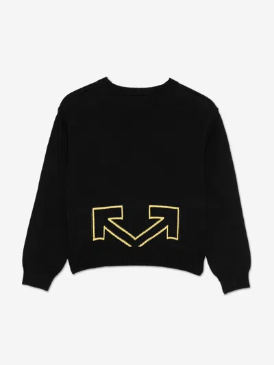 Off-white Kids Type Logo Jumper In Black