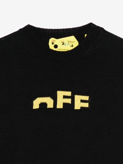 Off-white Kids Type Logo Jumper In Black
