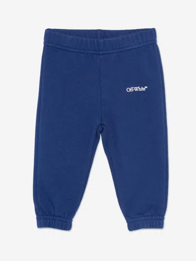 Off-white Baby Boys Bookish Diagonal Joggers In Blue