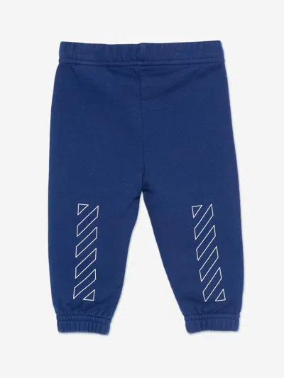 Off-white Baby Boys Bookish Diagonal Joggers In Blue