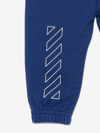 Off-white Baby Boys Bookish Diagonal Joggers In Blue