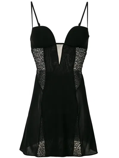La Perla Macrame Tale Chemise Camisole In Black