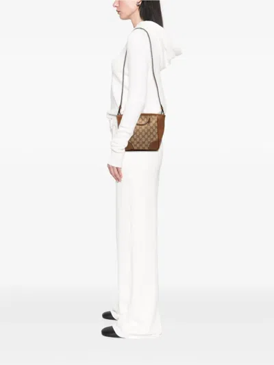 Pre-owned Gucci 2000-2015 Small Gg Canvas Bree Satchel In Brown