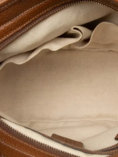 Pre-owned Gucci 2000-2015 Small Gg Canvas Bree Satchel In Brown