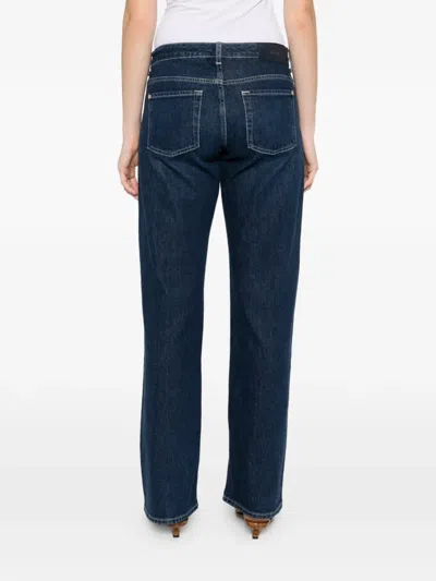 7 For All Mankind Straight Jeans In Blue