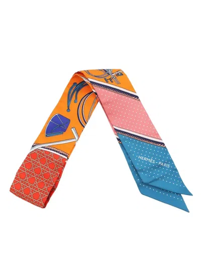 Pre-owned Hermes 2017 Les Voitures A Transformation Silk Twilly Scarf Scarves In Multi
